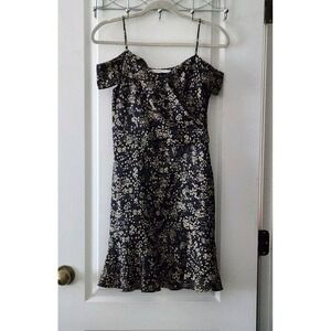 Zara Dress Womens Floral Off The Shoulder Ruffle Hem Western‎ Size S
